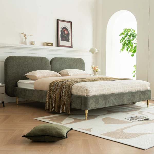 Mercer41 Willma Upholstered Platform Bed Frame and Headboard & Reviews | Wayfair