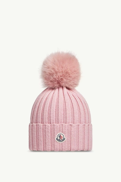 Wool Beanie with Faux Fur Pom Pom Size: UNI