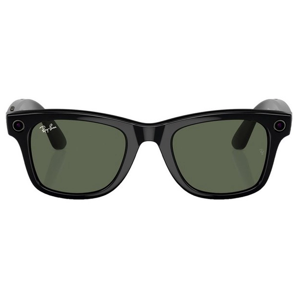 Ray-Ban Meta Wayfarer - Shiny Black, G15 Green | AI glasses | Argos