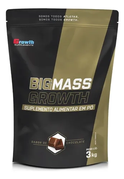 Hipercalórico Big Mass 3kg Growth Supplements - Sabor Chocolate