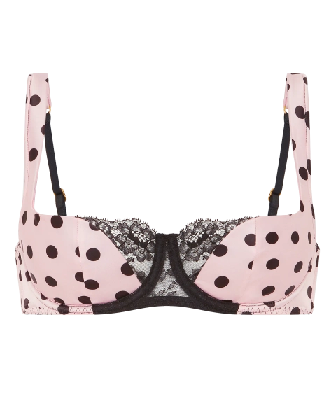Rivere Balconette Underwired Bra in Pink/Black | By Agent Provocateur