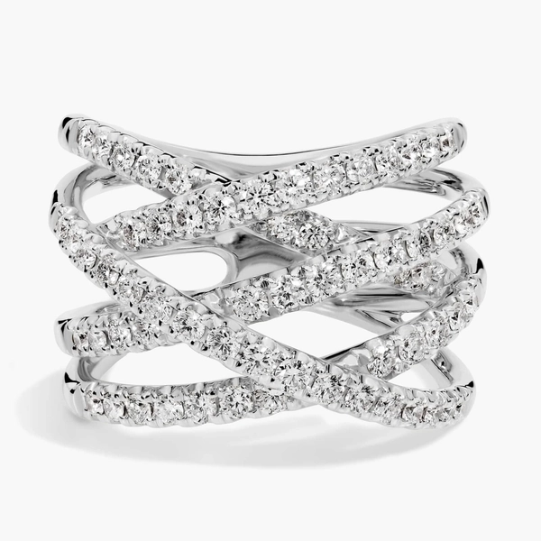 Diamond Wrap Fashion Ring in 14k White Gold (1 ct. tw.)