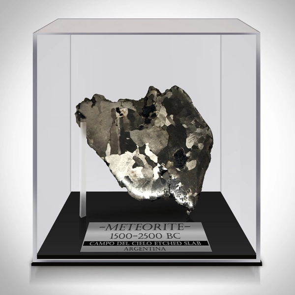 Authentic Campo Del Cielo Meteorite Slab From 1500-2500 BC Custom Museum Display | RARE-T