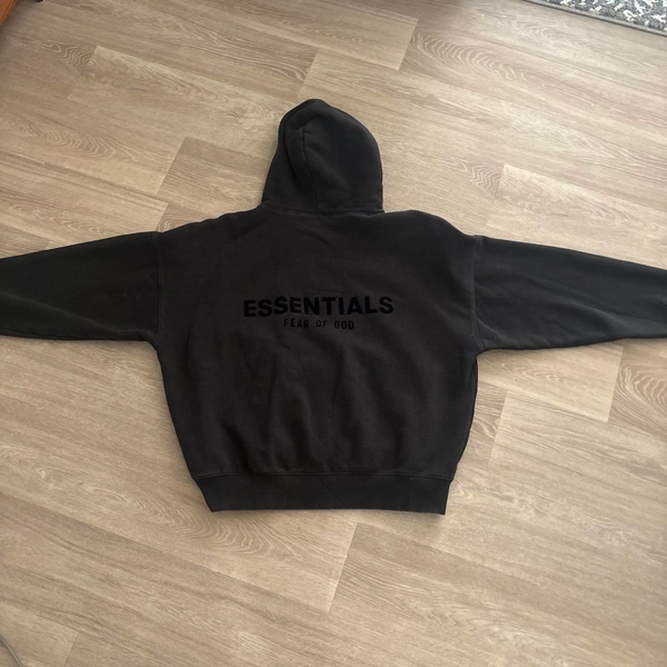 Unisex Essentials black hoodie size M #essentials...