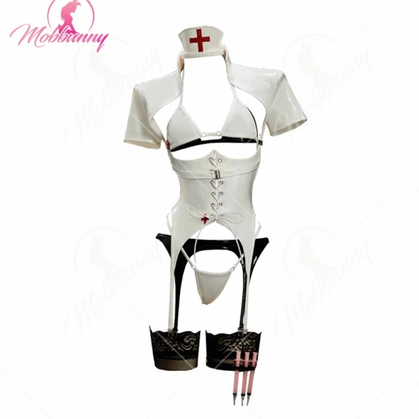 Tifa Nurse Latex Cosplay Lingerie