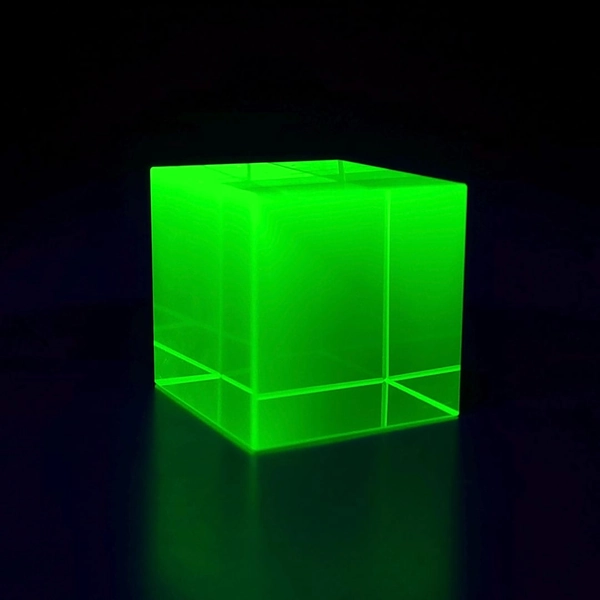 Vaseline Glass Cube