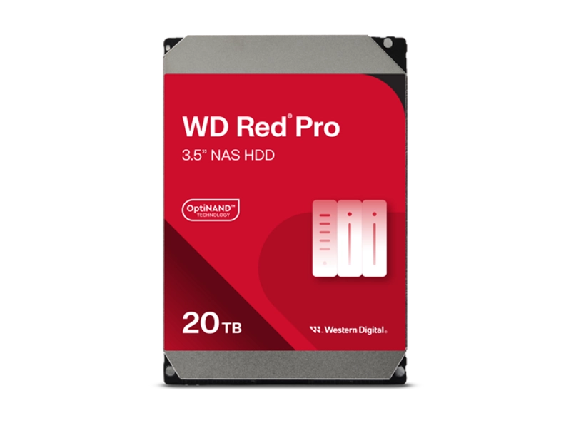 Western Digital 20TB WD Red Pro NAS Internal Hard Drive HDD - 7200 RPM, SATA 6 Gb/s, CMR, 512 MB Cache, 3.5" - WD202KFGX