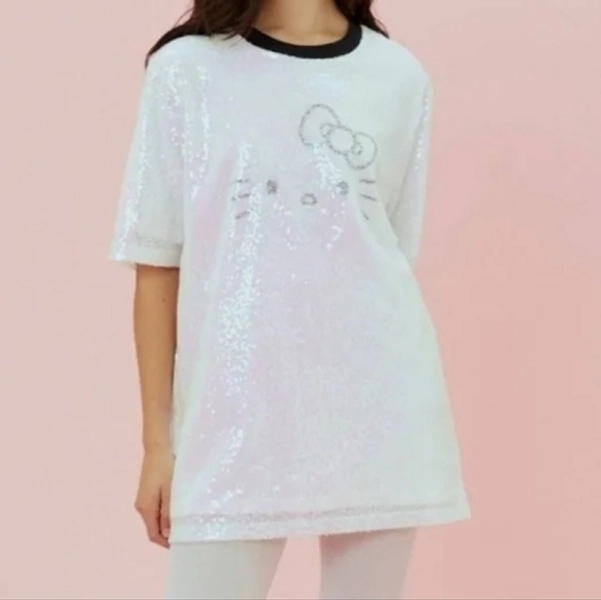 Hello KITTY FOREVER 21 SEQUINED LINED Tunic TOP