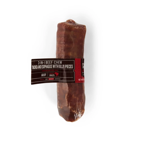 Good Lovin' 3-in-1 Beef Chew Trachea & Esophagus with Bully Pieces for Dogs, 1.59 oz.