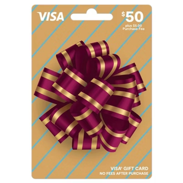 Visa Gift Card - $50 + $5 fee