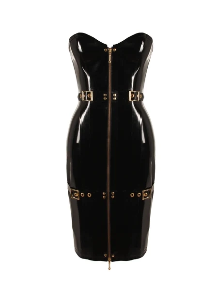 Isa Latex Pencil Dress