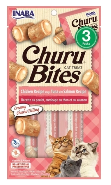 Inaba Churu Bites Creamy Churu Filling Cat Treats 3 x 30g