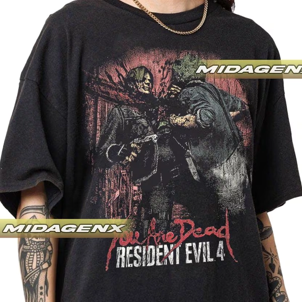 Resident Evil 4 Shirt | Leon Kennedy Horror Game Tee | Comfort Colors Vintage Distressed T-Shirt | Cult Classic Survival Horror RD40