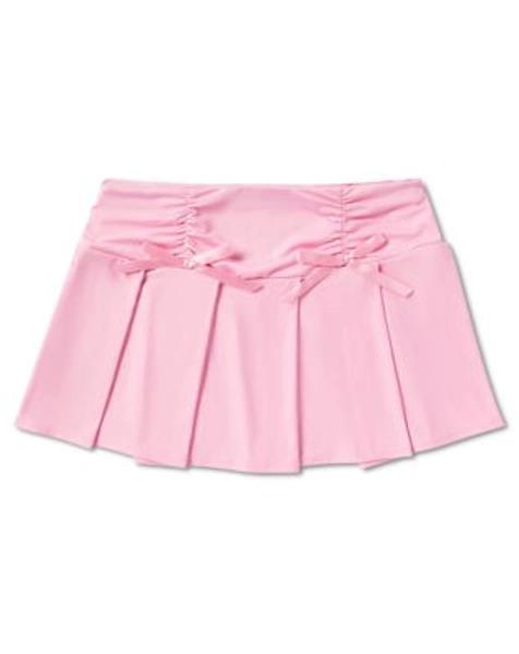 Pink Satin Bow Mini Skirt - Spencer's