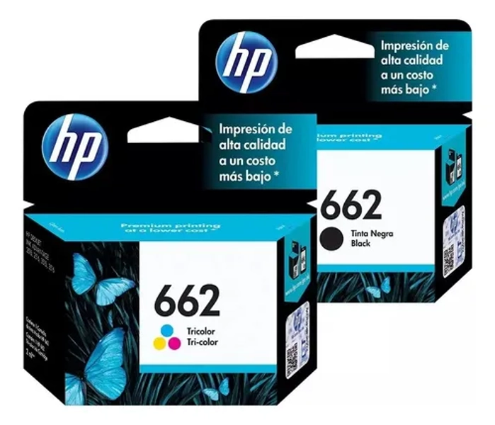 Combo Cartucho Original Hp 662 Neg+col 3545 2515 4645 1515