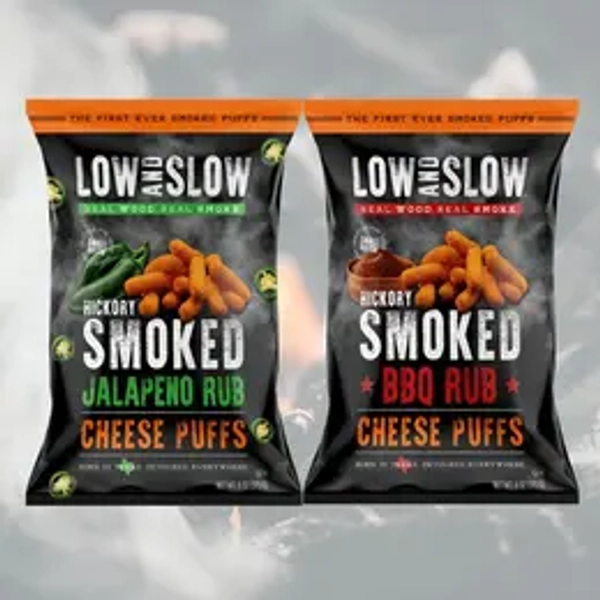 A box/4 bags of smoked Cheese Puffs Pack 