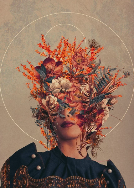 Displate - 'Autumnish Beige Elegance' Poster, picture, metal print, paint by Frank Moth