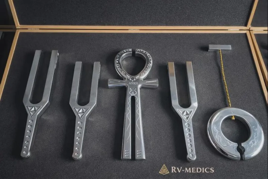 Ankh With Pack of 4 Sound Swords – Giant Tuning Fork Sound Healing Set