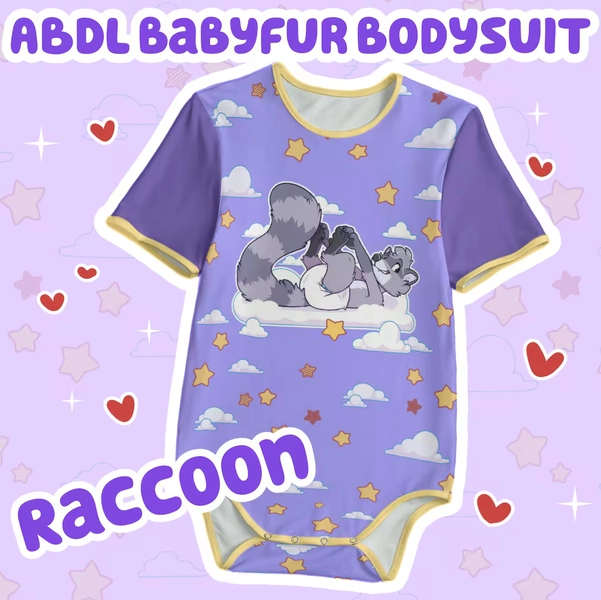 Raccoon - Animal Friends ABDL Bodysuit - Etsy