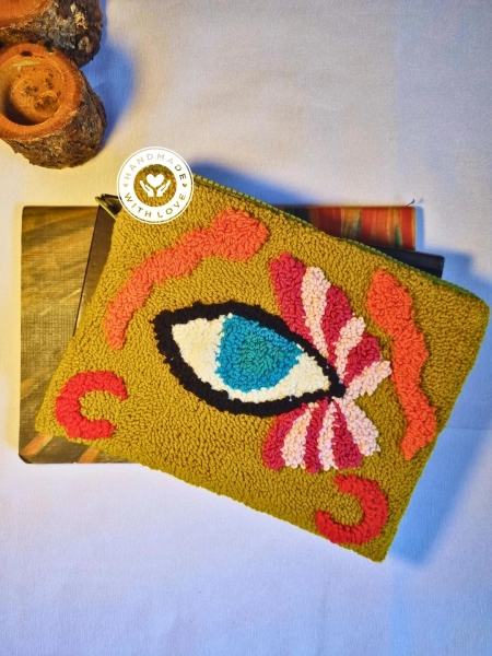 Embroidered Eye Kindle Case - Handmade Book Cover