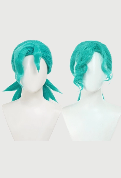 PM Officer Style Jenny Cosplay Wig Long Green Wig