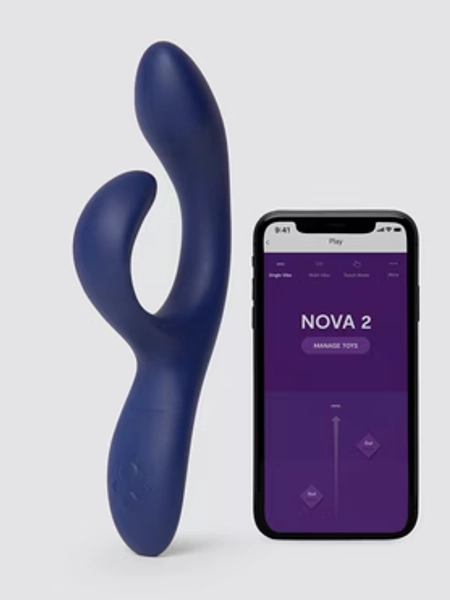 We-Vibe Nova 2 Midnight Blue App Controlled Rechargeable Rabbit Vibrator