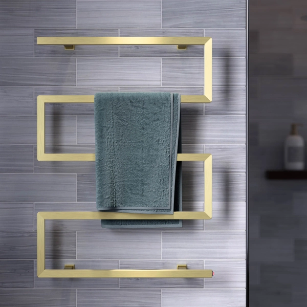 Swiss Madison Voltaire 5-Bar Electric Towel Warmer in Brushed Gold & Reviews | Wayfair