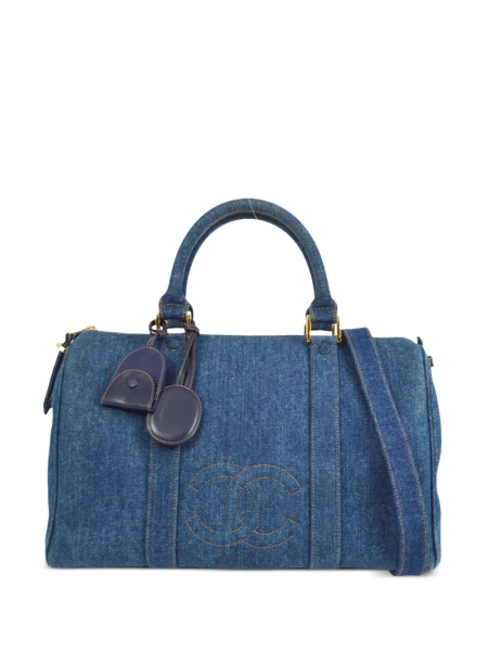 CHANEL Pre-Owned 1997 CC denim handbag - Blue