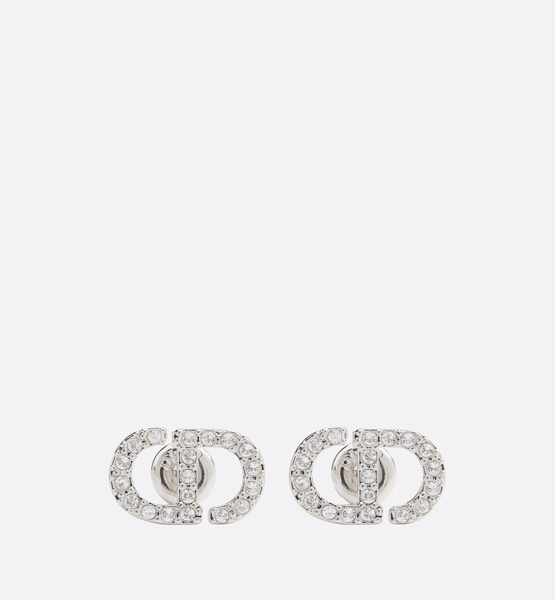 Silver Petit CD Mini Stud Earrings