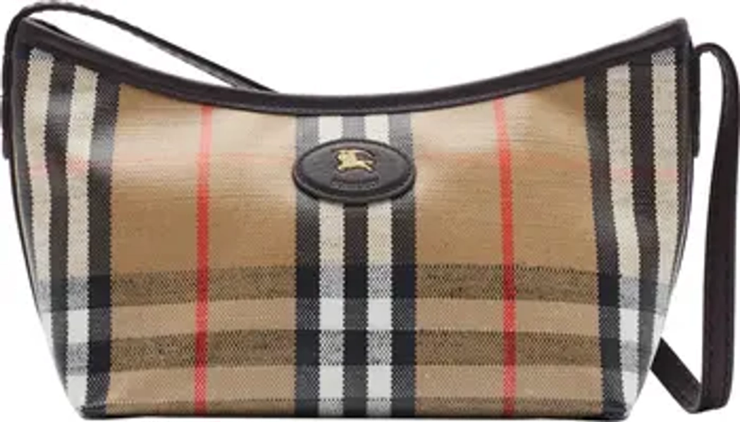 Highlands Coated Canvas Baguette Shoulder Bag