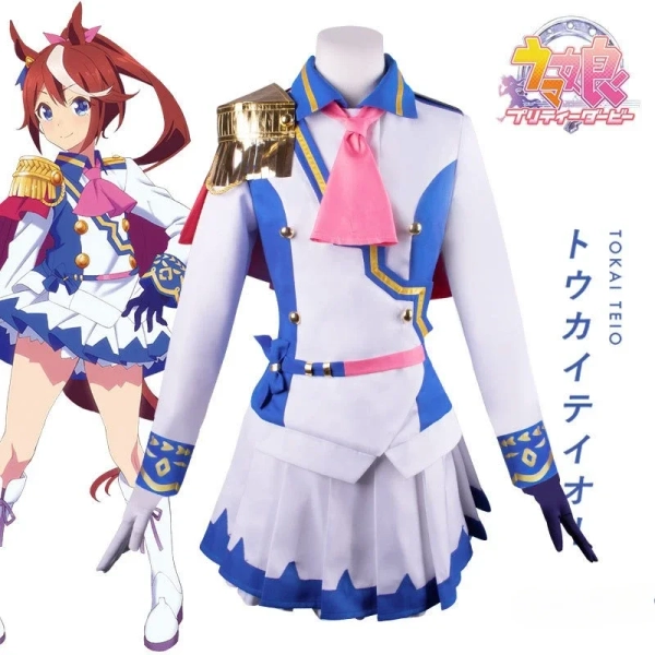 Anime match Game Pretty Derby Tokai Teio Cosplay Costume school uniform navy collar cute dress cosplay full suit Halloween Party - AliExpress 200000532