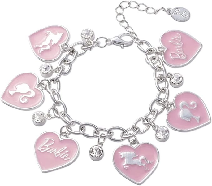 Barbie Pink Heart Charm Bracelet