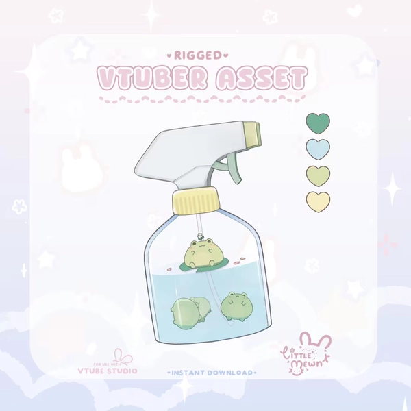 Vtuber Asset | Froggy Spray Bottle | Vtube Studio - Etsy