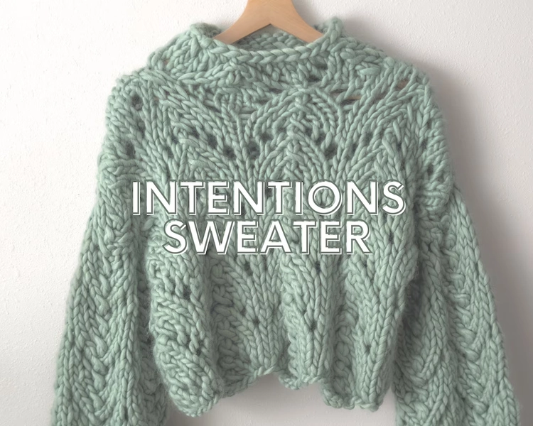 INTENTIONS SWEATER Chunky Lace Easy Knitting Pattern - Etsy