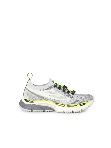 OFF WHITE Be Right Back Knit Sneakers - Male Sneakers Archive Light Grey - Yellow Fluo 43 43
