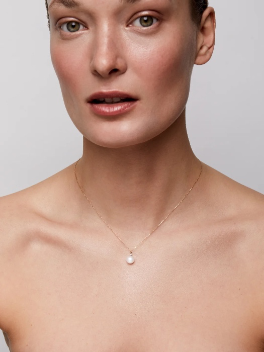 Mateo 14kt Gold Pearl and Diamond Dot Necklace | Default Title