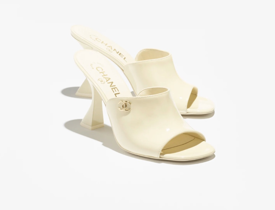Chanel Patent Calfskin Mules