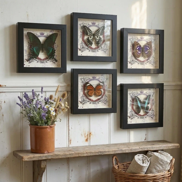 Real Butterfly Taxidermy in Wood Frame - Emerald Swallowtail, Purple Emperor, Blue Triangle | Entomology Art Wall Decor | Gift Bag - Etsy