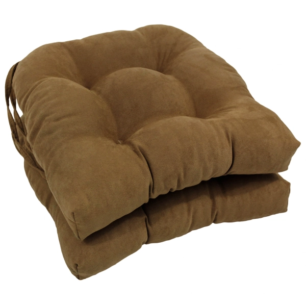 16-inch U-shaped Indoor Microsuede Chair Cushions (Set of 2, 4, or 6)