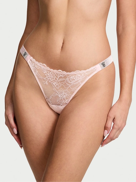 Angel Pink Scattered Shine Strap Lace Knickers