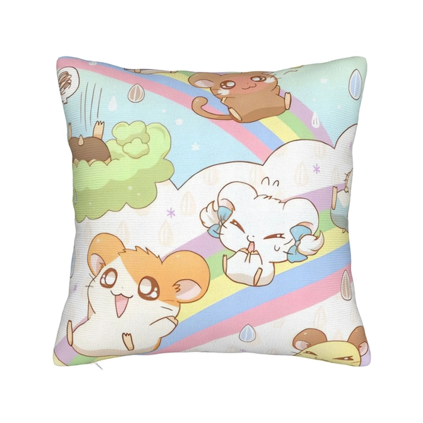 Hamutaro Sofa Cushion, for Living Room Use - Stylish Pillowcase, Suitable for Bedroom Nightstand - Double-Sided Design