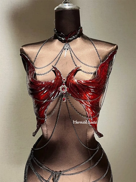 Bleeding Gothic Wings Resin Mermaid Corset Bra Top Cosplay Costume Patent-protected - Etsy Oman