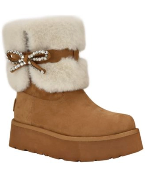 Women's Dowry Rhinestone Bow Cozy Winter Boots