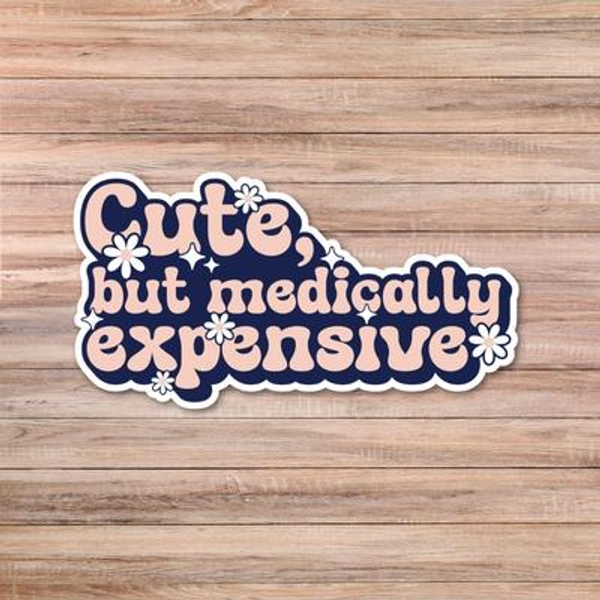 "Medically Expensive Sticker: Chronic Illness, Cancer, Autoimmune - 3.5\""