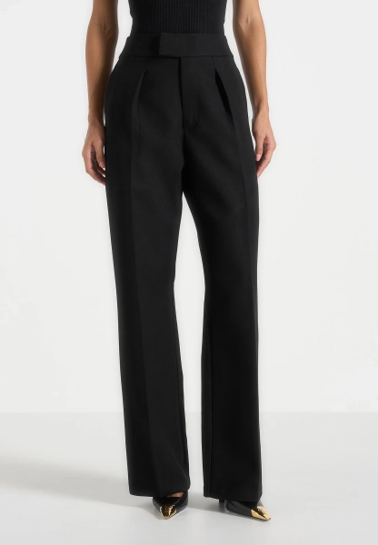 Elsa – High Waisted Tailored Hose – Schwarz