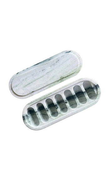 Lauren Elizabeth X Revolve Green Jade Marble Pill Box in Green