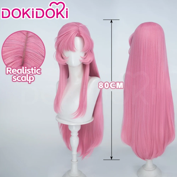 DokiDoki Anime Revolutionary Girl Utena Cosplay Utena Tenjou Wig Long Straight Pink Hair - Wig Only-Order Processing Time Refer to Description Page