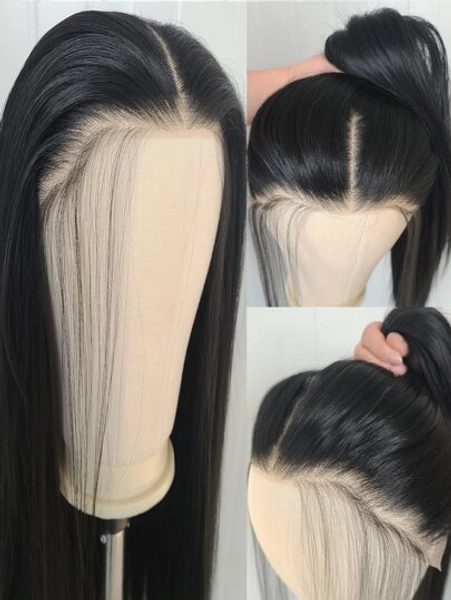 Straight Black Color Lace Front Wig