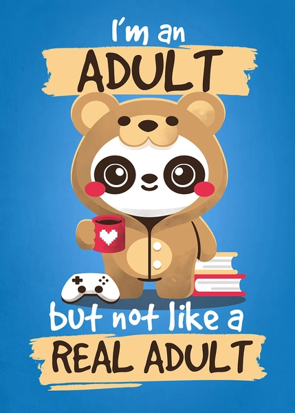 'Adult panda bear' Poster, picture, metal print, paint by NemiMakeit Fadda | Displate