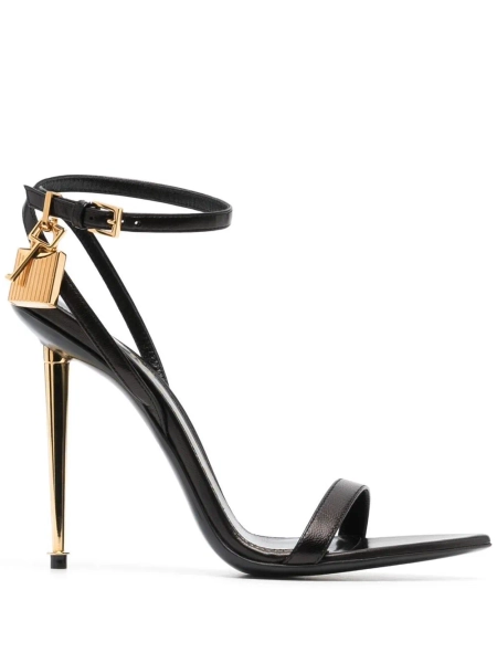 TOM FORD: Padlock 105mm Leather Sandals